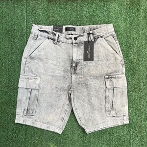 Denim cargo shorts